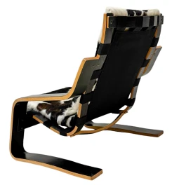Mid-Century Modern Sculptural Plywood Lounge Chair, The Netherlands 1970s